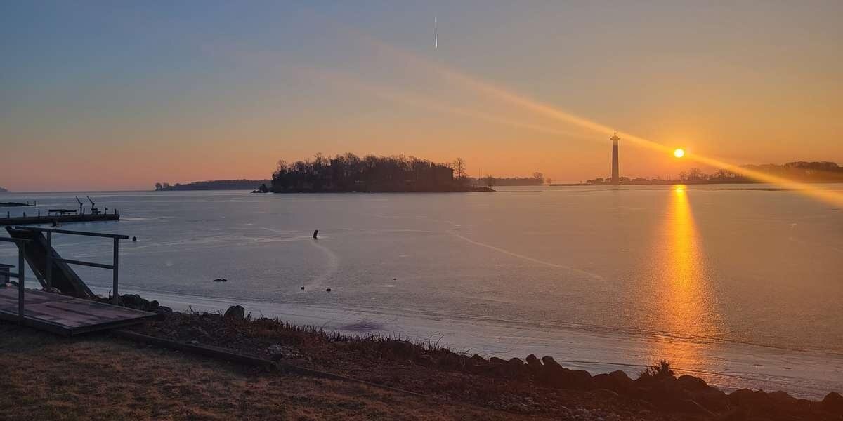 A view from Stone Lab's offices on Put-in-Bay via Chronolog.