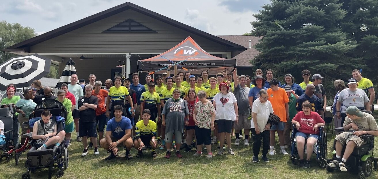 In August, Ability Works hosts Journey of Hope Bike Riders at Sports Force Parks. Each year, more than 100 men bike cross-country to spread awareness about individuals with disabilities, and Ability Works feeds them and offers the riders fun.