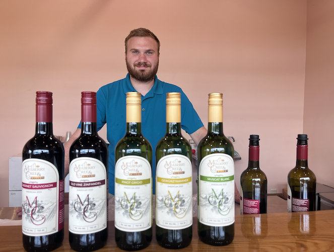 Langan currently has five wines in his collection, including a Pinot Grigio, Muscat Blanc, Cabernet Sauvignon, Gewürztraminer, and Old Vine Zinfandel.