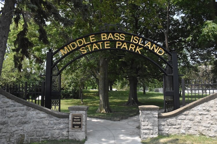 Visitors are immediately welcomed to Middle Bass Island State Park when they arrive on the ferry. 