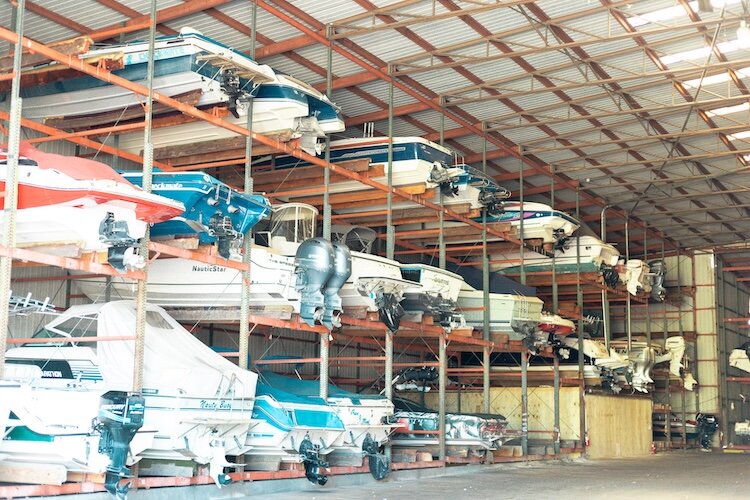 Anchors Away offers boat storage and winterization services.