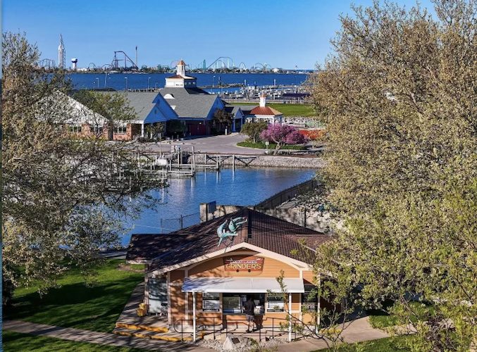 A birds-eye view of Great Lakes Grinders in Sandusky's Shoreline Park.