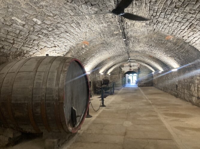 The wine cellars of Lonz Winery are a museum to its history. 