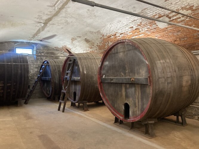 The wine cellars of Lonz Winery are a museum to its history. 