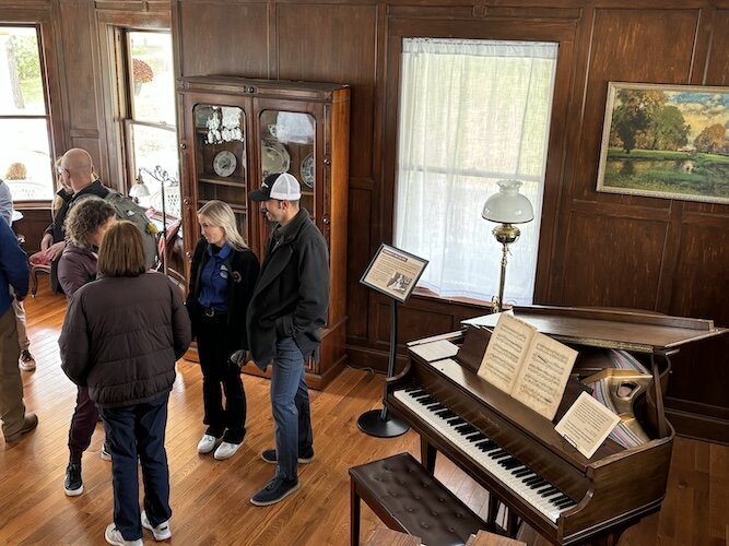 A view of the restored livingroom