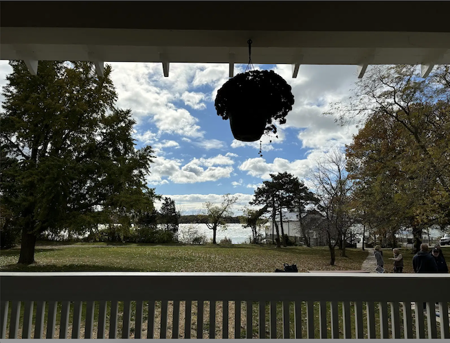 A view from the home's porch