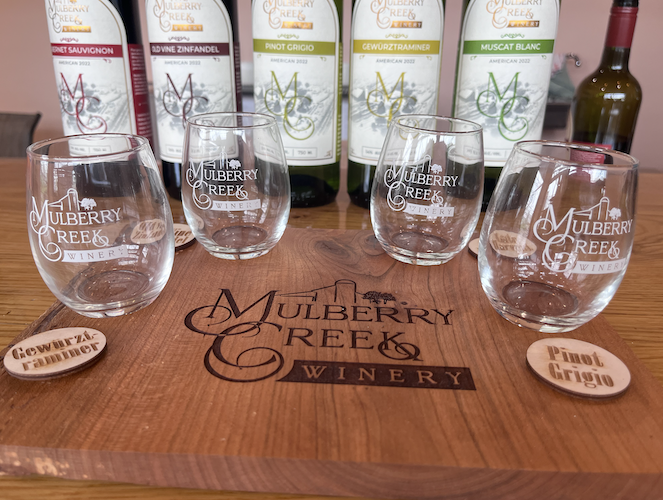 Mulberry Creek Winery is open from noon-8 p.m. Tuesday-Saturday.