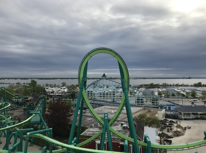 Raptor and Blue Streak as seen from Sky Ride