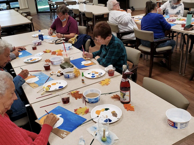 Seniors can enjoy arts and crafts at the newly updated facility.