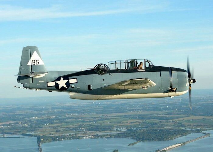 A 2013 photo of the TBM Avenger, which was built by Grumman