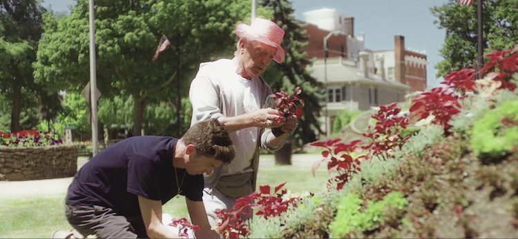 Udo Kier and Eric Eisenbrey in Swan Song